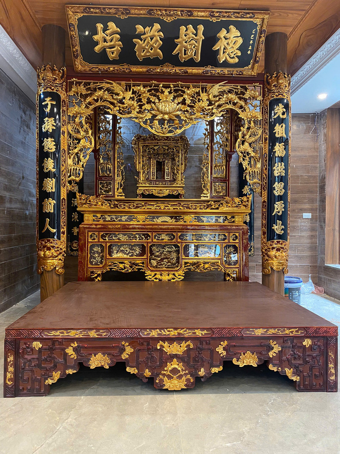 Mẫu ban thờ truyền thống cho nhà hiện đại 004