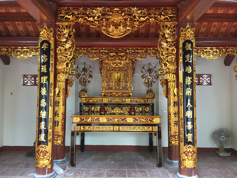 Mẫu gian thờ theo lối cổ 3 gian 001